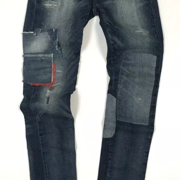 Polo Ralph Lauren Colorado Western Indian Beaded Distressed Patchwork Jeans 26 - Picture 10 of 10